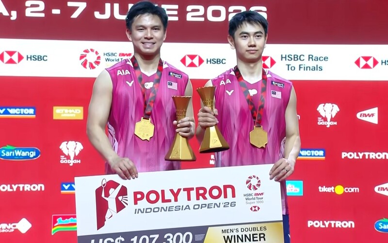 Các nội dung đôi tại Indonesia Open 2026 chứng kiến chiến thắng của Nhật Bản, Malaysia và Đan Mạch. 